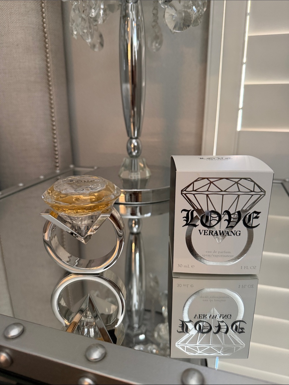 Vera Wang Love Ring-Style Perfume Bottle in Clear and Gold